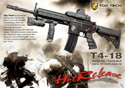 toptech t4-18 en approche airsoft gun airsoft magazine